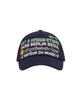 THEMUSEUMVISITOR Color Typo 5 Panel Mesh Cap (Navy)