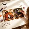 Familienaktivitäts-Sets Halloween Faux-Perlen-Malset, DIY Hexerei Kunst 3D Künstlerisches Perlenmosaik Wandbastelset für Erwachsene Anfänger, Handgefertigt