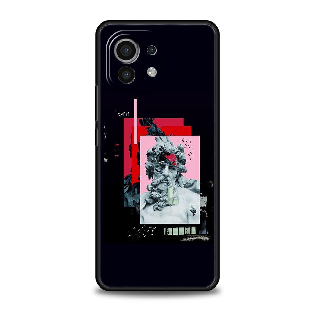 Cartoon Statue Abstract Art Phone Case Cover for Xiaomi Mi 17 15 14 13 12 11 Ultra 15T 14T 13T 12T 11T Pro Lite Soft TPU Shell