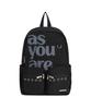 As You Are Eyelet Pocket Cotton Backpack Black