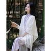 Artistic Tassel Knit Qipao Cardigan Cloak: Versatile Solid Color Shawl Women’s Coat