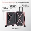 Suitcase Carry Case NOVASTREAM S Size Spinner 55 with Expandable Function Lightweight 36L 55cm Vintage Pink [American Tourister] Carry-on 2.6kg