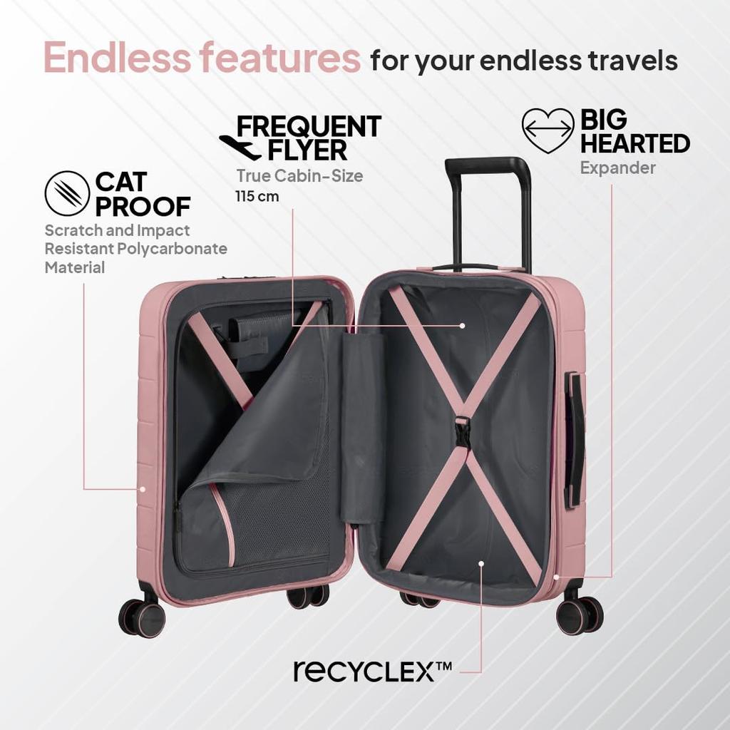 Suitcase Carry Case NOVASTREAM S Size Spinner 55 with Expandable Function Lightweight 36L 55cm Vintage Pink [American Tourister] Carry-on 2.6kg