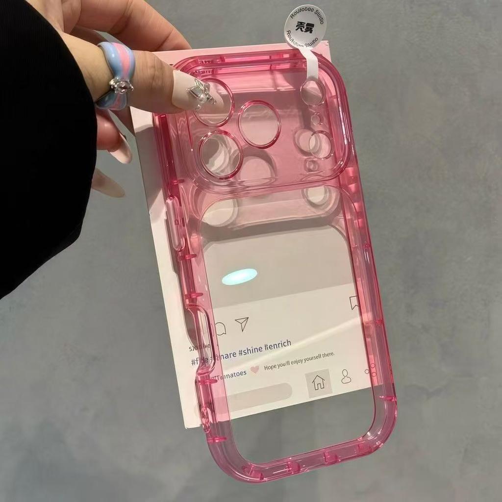 Transparent second mobile phone case is suitable for Apple 11 mobile phone iphone11promax rainbow shell candy color hard case
