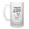 Verre À Bière - PLANETEE - J'peux Pas Minimaliste - Givré 470 Ml - Verre Trempé - Imprimé Près De Rennes