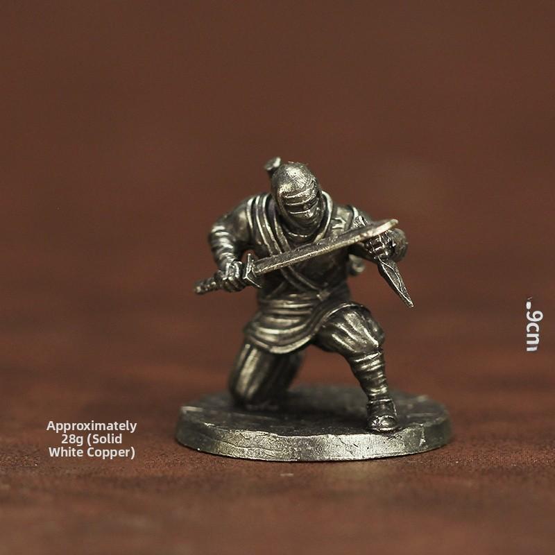 New Metal Chess Piece Samurai Ninja Ancient Soldier Model Toy Desktop Game Gift Display Piece Static Action Figure Collectible