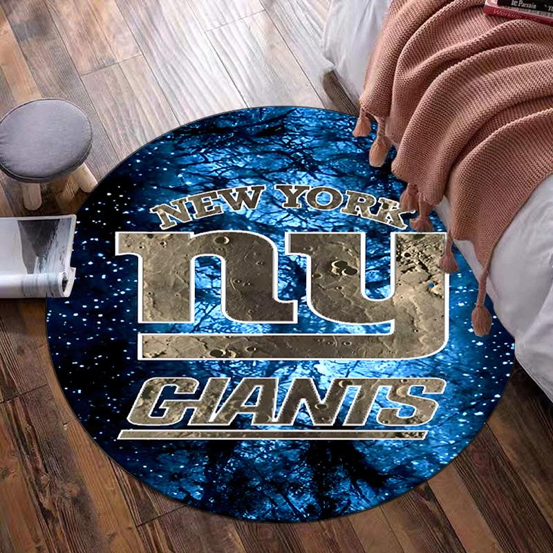 New York Logo Round Rug for Livingroom,Bedroom, Palyroom, Chair Rug, Area Rug, Circle Carpet, Large Size Fan Christmas Gift