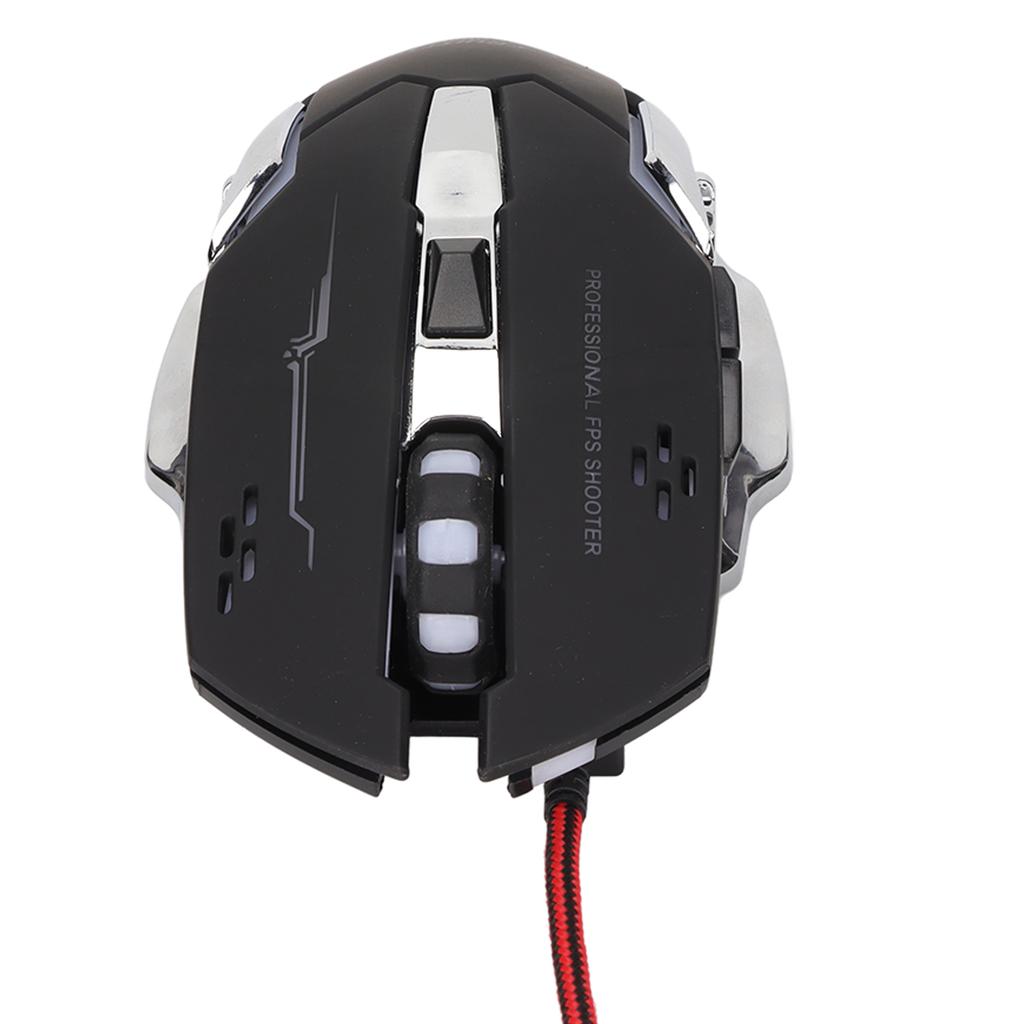 RGB Kabelgebundene Gaming-Maus Seitentasten-Design 1200DPI RGB Atemlicht USB Mechanische Gaming-Maus