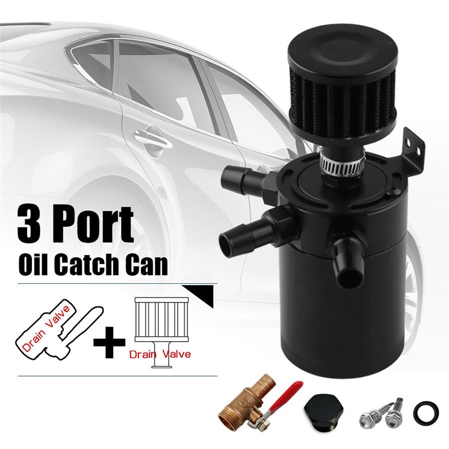 Oil Sump Tank with Drain Valve and Ventilation, Universal, 3-port