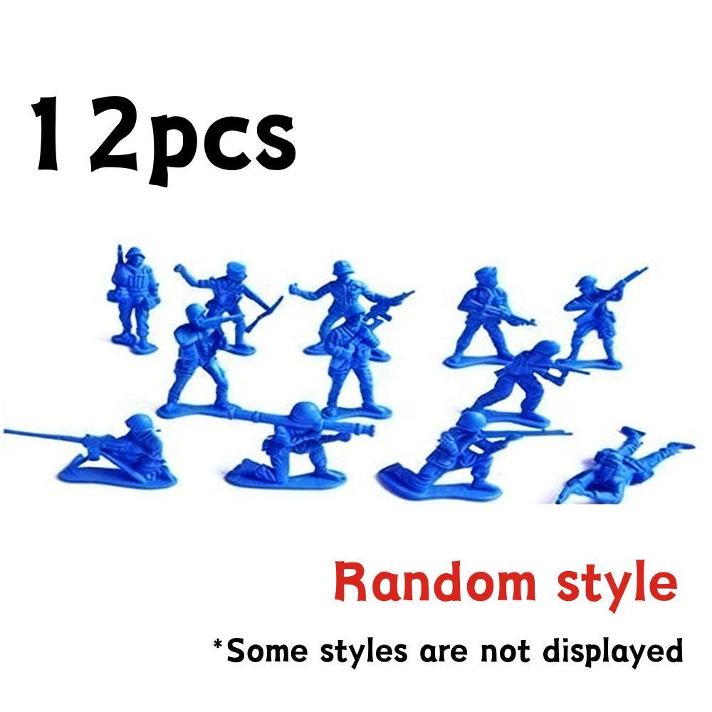 

12/36pcs 5cm Plastic Soldier Figurin Sand Table Exercise Military Model Scene Props Desktop Decoration Collection Gift YMY