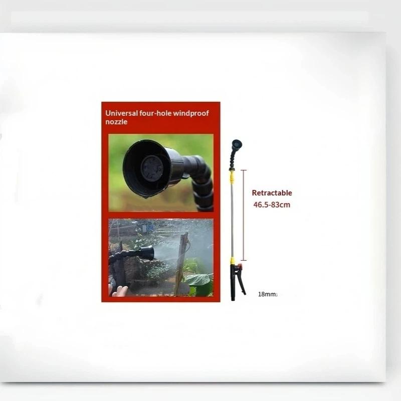 Retractable Garden Watering Sprayer Wand Adjustable Rotating Nozzle for Plant Irrigation Outdoor Deck Cleaning