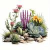 1Pc Self-adhesive Succulent Pattern Cover-up  Decorative Wall Stickers Waterproof Car Stickers