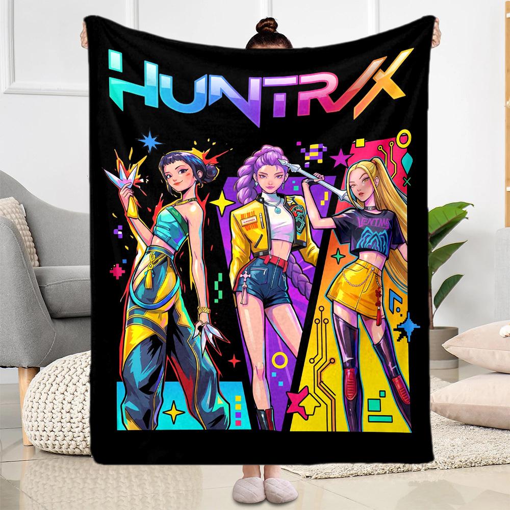 Huntrx Cyberpunk Fashion Blanket Comfortable Perfect for Chair Sofa Seaside All-Season Use Digital Print Best Holiday Gift for Friends Family