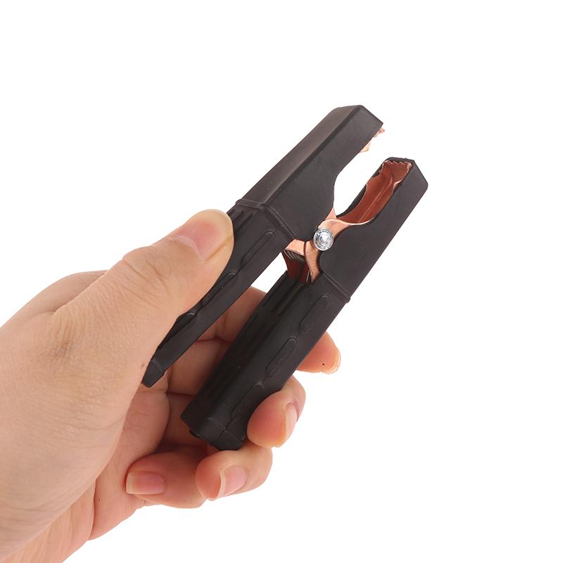 1 Pair Plastic Handle Test Alligator Clip For Electric Project 100-300A Electrical Crocodile Alligator Battery Insulated Clip