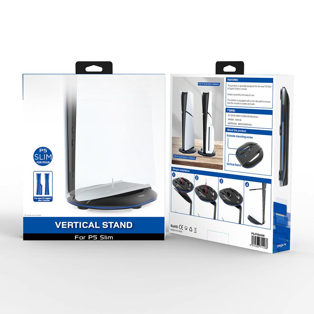 Basisständer, Ersatz-Konsolenständer, rutschfest, für PS5 Slim-Konsole, Disc und Digital, für Playstation 5 Slim-Konsole
