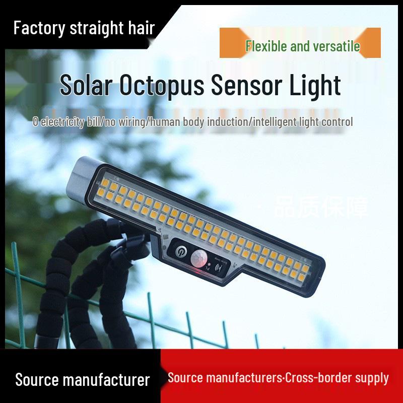 

Сверхяркий прожектор с солнечным датчиком для улицы, сада и фермы Solar Octopus