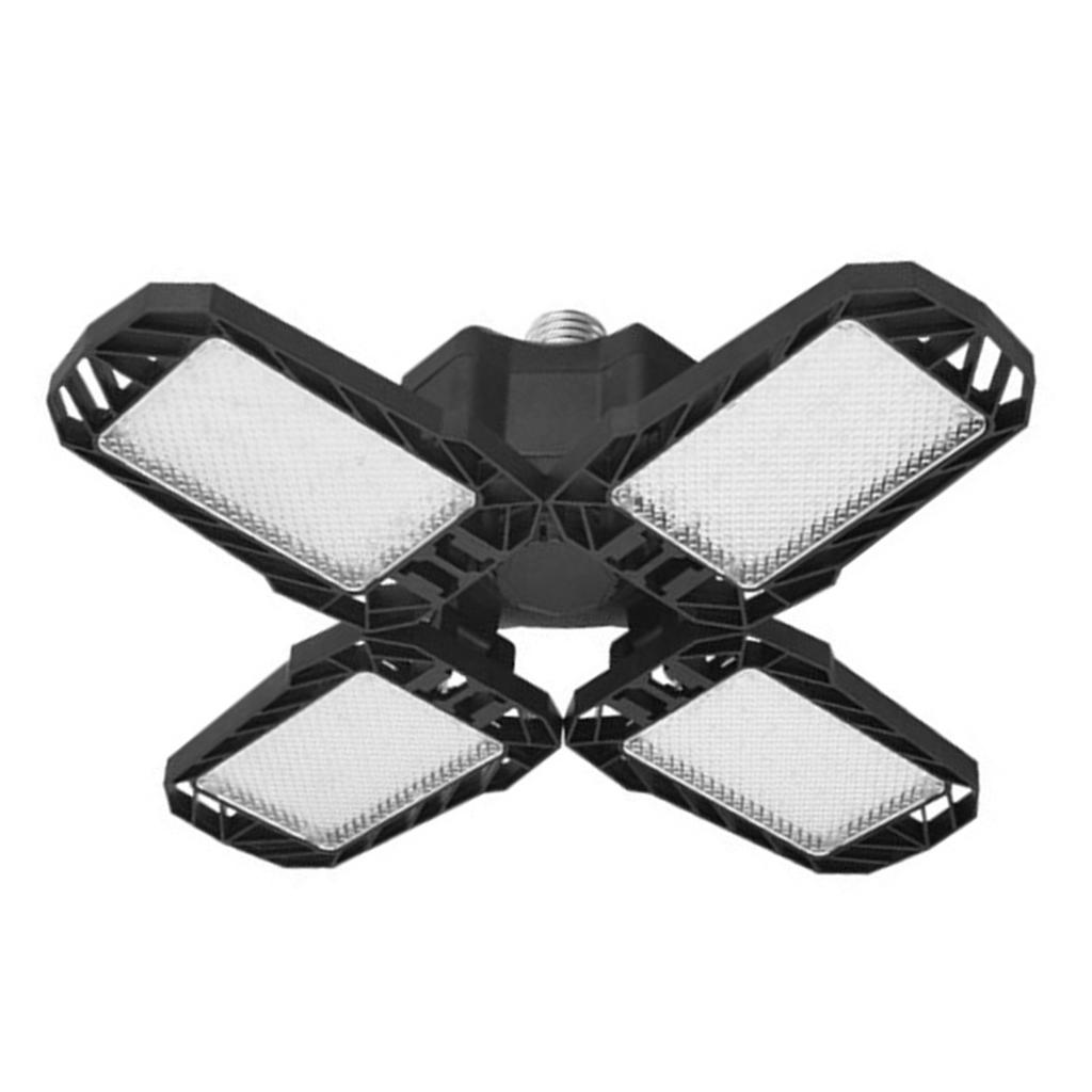 Foldable 4 Panels LED Garage Light 60W 6500K Cold White Collapsible Garage Folding Lamp for Living R