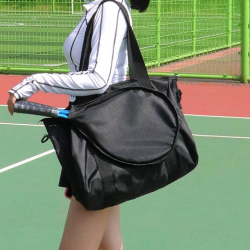Racket Sports Bag with Shoulder Strap Multifunction Carry Case Wear-Resistant