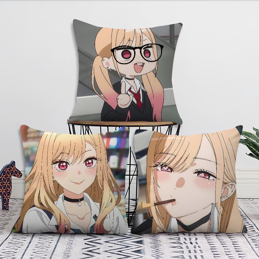M-Marin Kitagawa Anime Cushion Cover For Pillow Printing Sofa Decoration Home Car Room Coffee Shop Office Nordic Simplicity