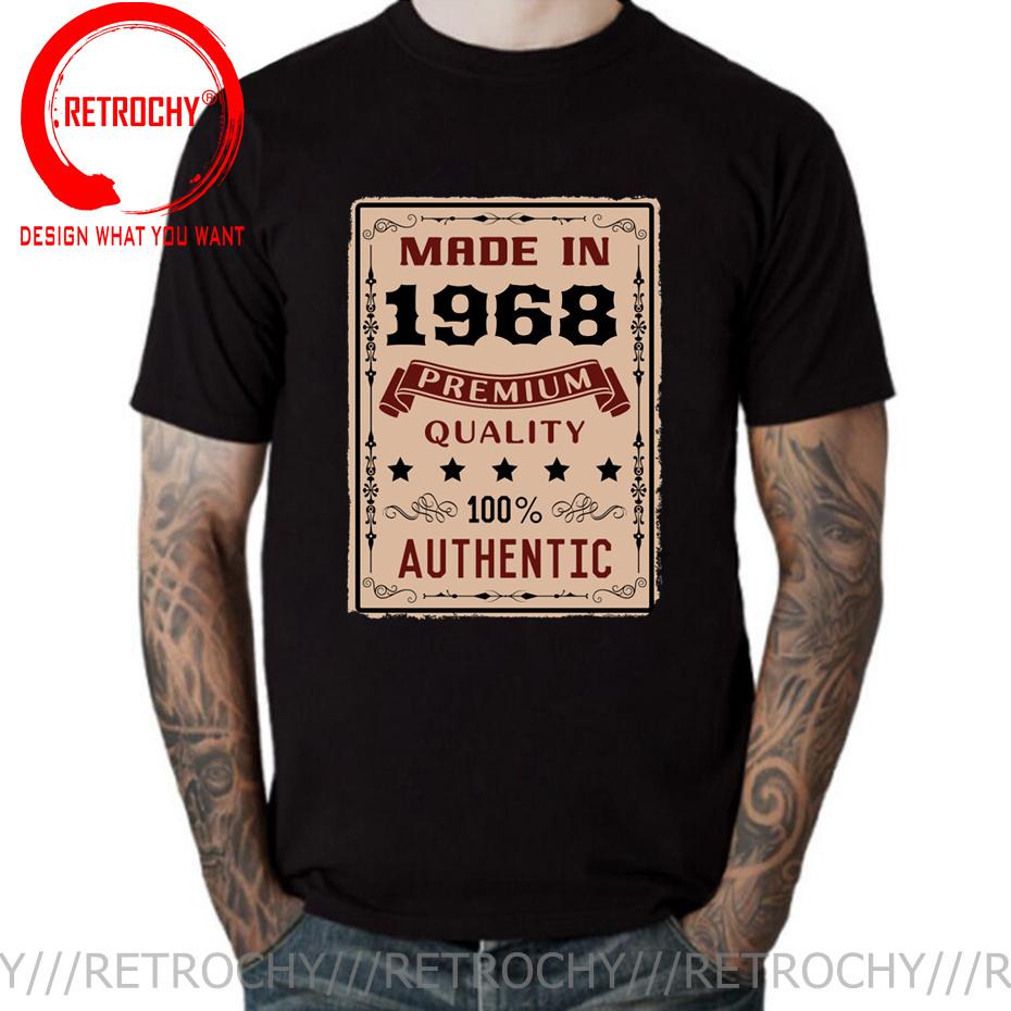 Vintage 1968 Classic 50 Years Old Birthday T Shirt Made in 1968 50Th Birthday Tshirt Father Day Present Born in 1968 Tee Shirt
