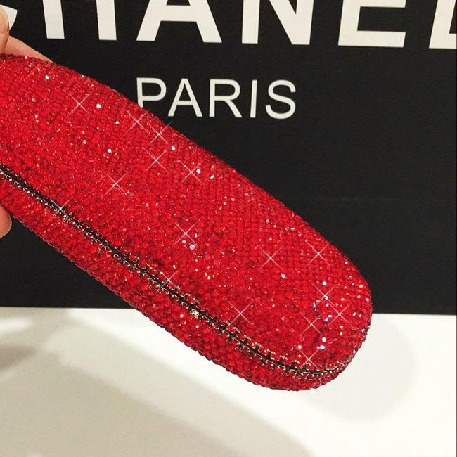 Luxurious Diamond-Studded Eyeglass Case - Unisex Fashion | Anti-Pressure | Simple & Retro Myopia Protection