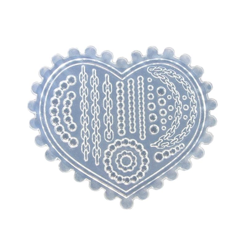 Chain Pearl Flower Silicone Mold Nail Art Carving Mold Suitable for Diy Nail Art Decoration Supplies Nail Template Tool