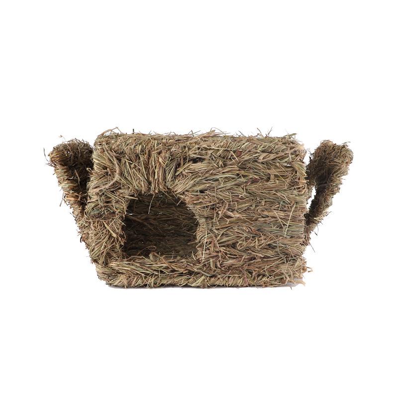 Hand-Woven Ficus Carica Foldable Pet House for Guinea Pigs & Rabbits
