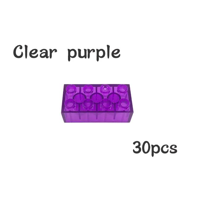 Non-Toxic 30Pcs Bulk Blocks Building Bricks Thick 2X4 Educational Assemblage Construction Toy For Children Size Compatible With Brand 3001