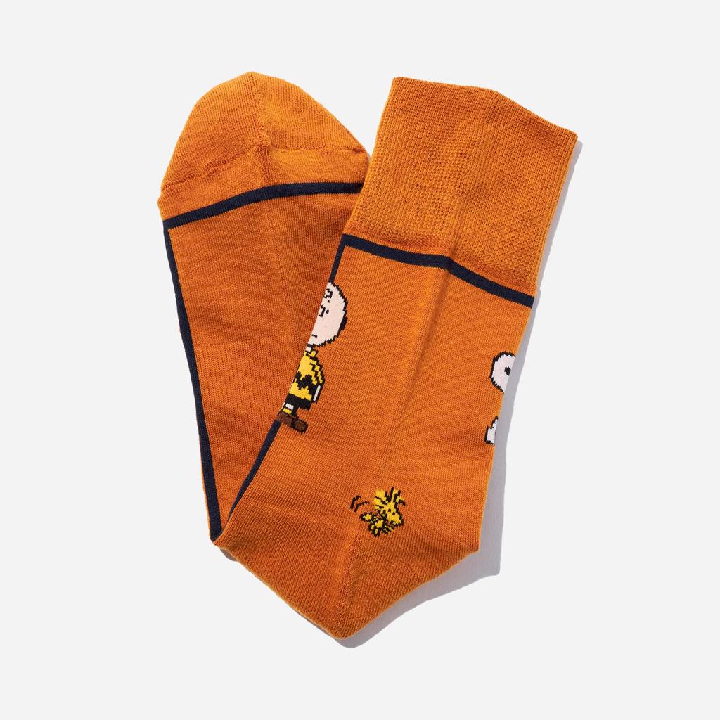 Six Stocks Snoopy Goods Snoopy Gift Socks Socks Made In Japan Line 1970s X 73 Mustard X Dark [CHICSTOCKS] <Official> Men's Women's (53 Navy, M)