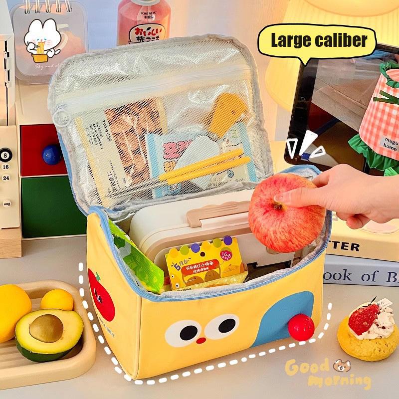 Cute Insulated Lunch Box Bag For Children Student Bento Bags Adult Office Worker Lunch Handbags Picnic Bags Cooler Ice Pack New