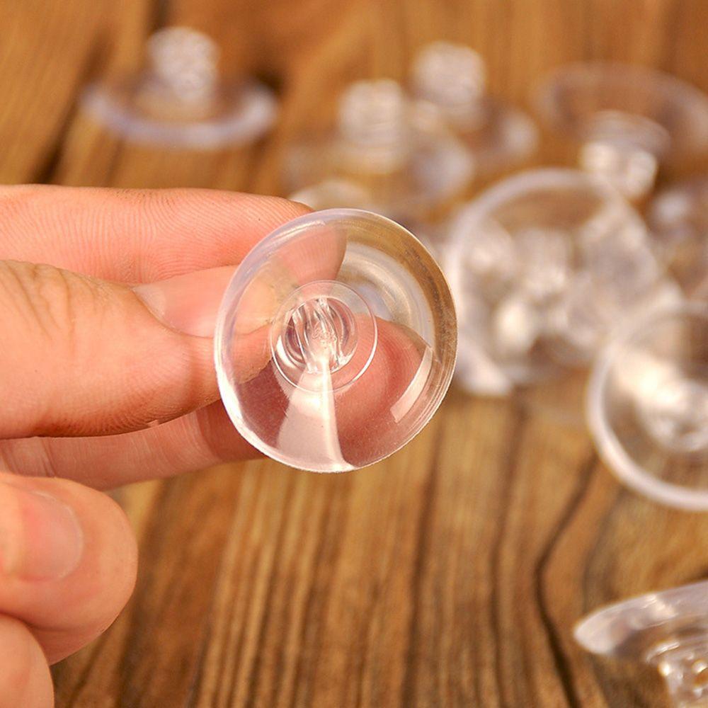 25PCS Rails Rubber Storage Suction Cup Sucker Pad Clear Plastic Hook