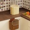 Wall Door Mounted Press Lid Trash Can for Homes Kitchen Bathroom and Living Room Space Saving Design Sealed Odor Proof
