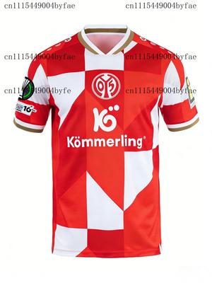 2026 Mainz 05 Venkovní Fotbalový Dres Pánský Krátký Rukáv Prodyšný Měkký Fanouškovská Verze Zápasový Tréninkový Fotbalový Dres Dospělý Surfovací Tričko