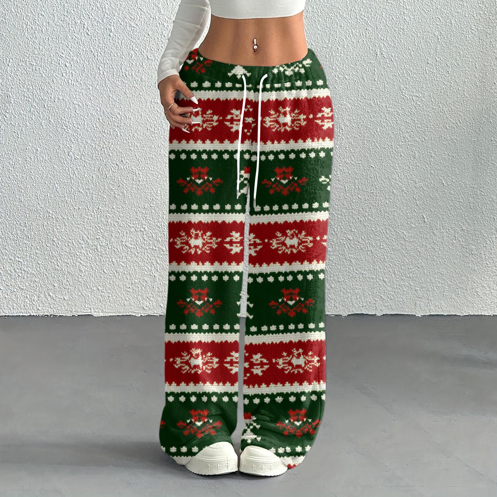 

Женские повседневные модные брюки с принтом, эластичной талией, свободные, с прямыми штанинами, с веревкой S