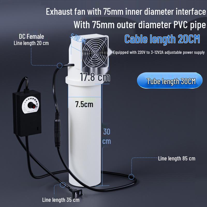 Punch-Free Ventilation Fan with Air Purifier: Bedroom Fresh Air and Odor Removal, Oxygenation, and Formaldehyde Elimination.