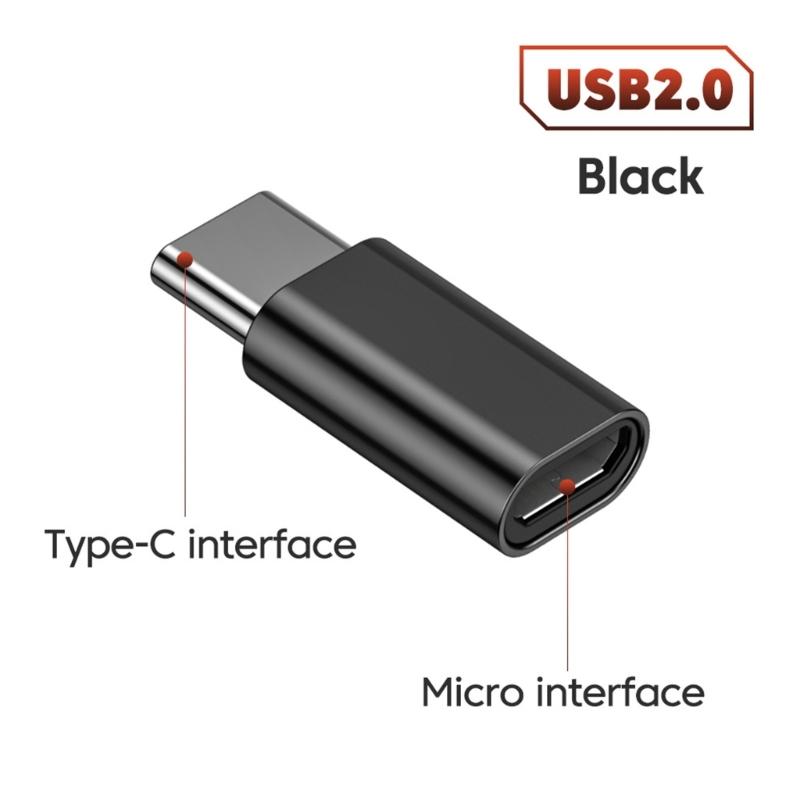 Kovový Micro USB samice na Type C samec Adaptér Bezproblémové připojení zařízení pro Cestování Profesionální