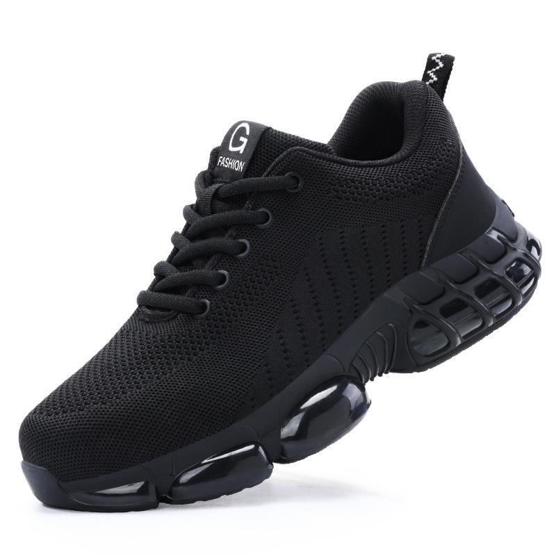 Steel Toe Shoes for Men Lightweight Work Shoes Air Cushioned Sneakers Indestructible Construction Industrial Work Safety Sneaker