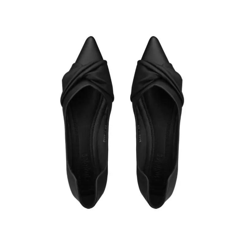 Fashion Slip-on White Pointed Toe Low Heel Elegant Woman Flats Lastest Summer 2025 Chic Point Cheap Clearance Spring 39 Shoes for Women