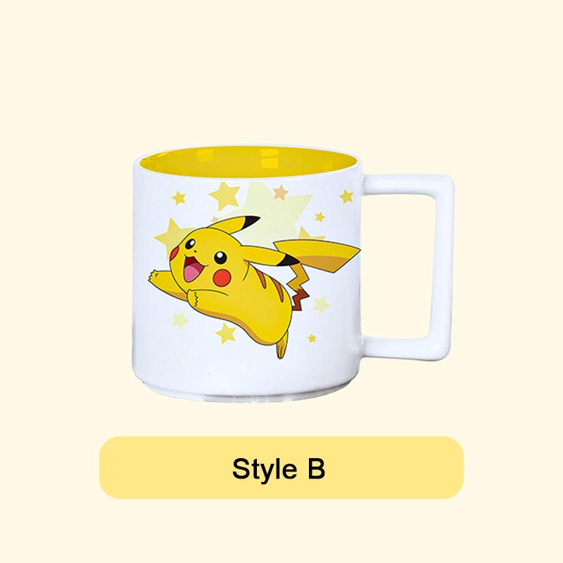 

SHUNXIANG Pokémon 330ML Ceramic Mug Cartoon Pikachu Coffee Cup Cute Breakfast Milk Oat Mug Anime Theme Drinkware Water Cup Gift 301-400ml