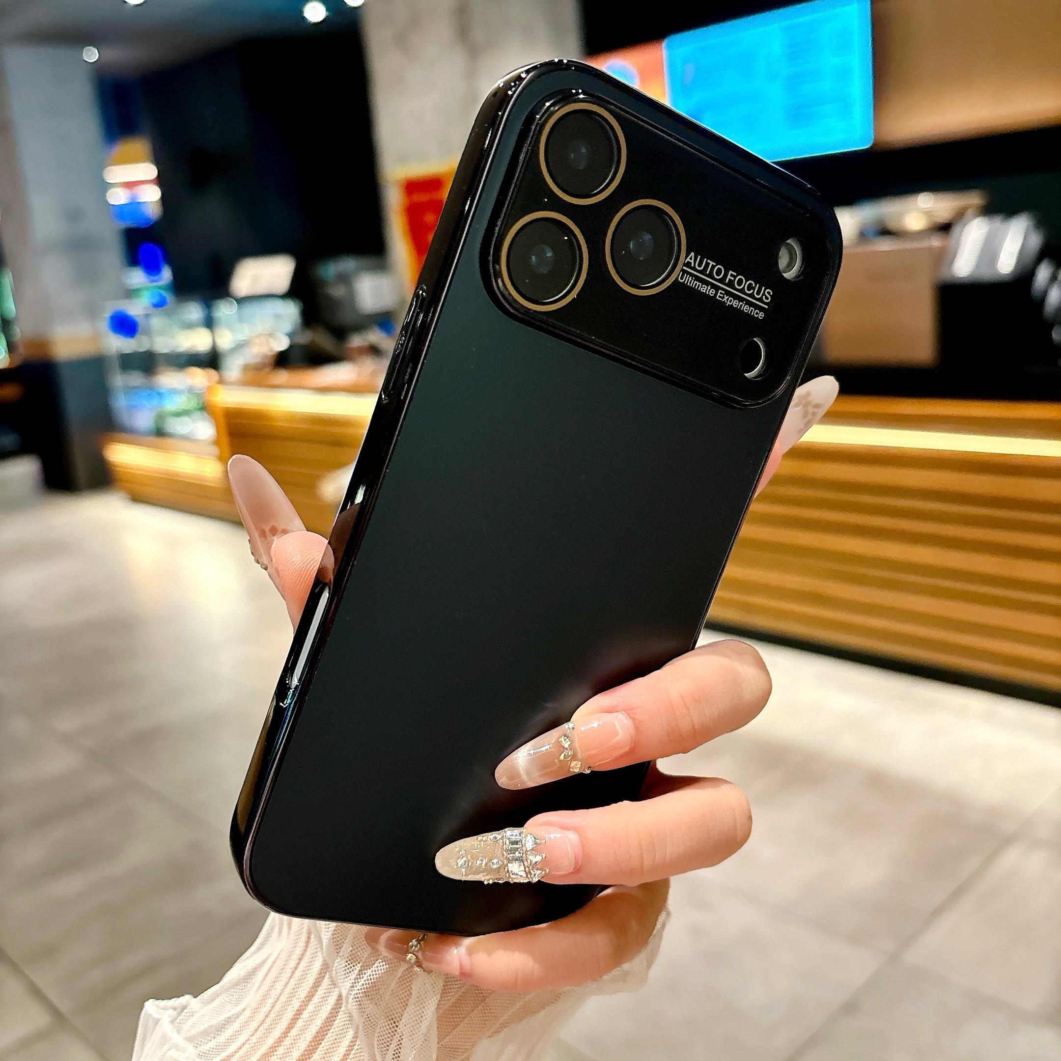 

Мгновенно Превратите 17 Большое Окно Защитный Чехол-Линза Для iPhone 17 16 15 14 13 12 11 Pro Max Покрытие Бампер Жесткая Матовая Крышка iPhone 11 чёрный