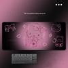 Luxury Black Pink Gradient Cat-Themed XL Mouse Pad - Cute Office Desk Mat