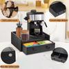 Coffee Machine Rack Organizer With Drawer Coffee Capsule Storage Rack Kitchen Organizer Countertop Spice Shelf Coffee Capsule Storage Box Wood