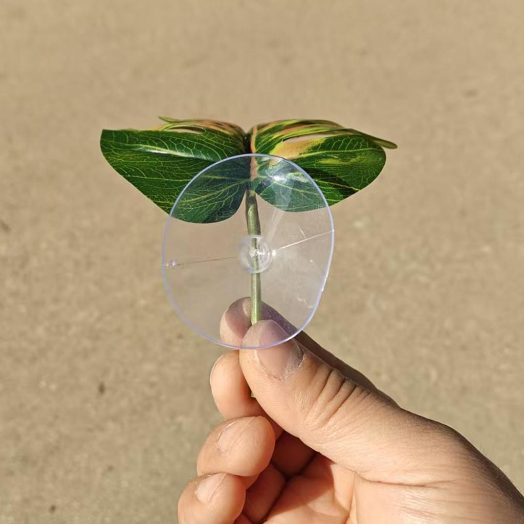 Aquarium Betta Fish Leaf Pad with Suction Cup Relax Plants Fish Spawning Habitat Pets Fish Tank Decor Artificial Leaf Hammock