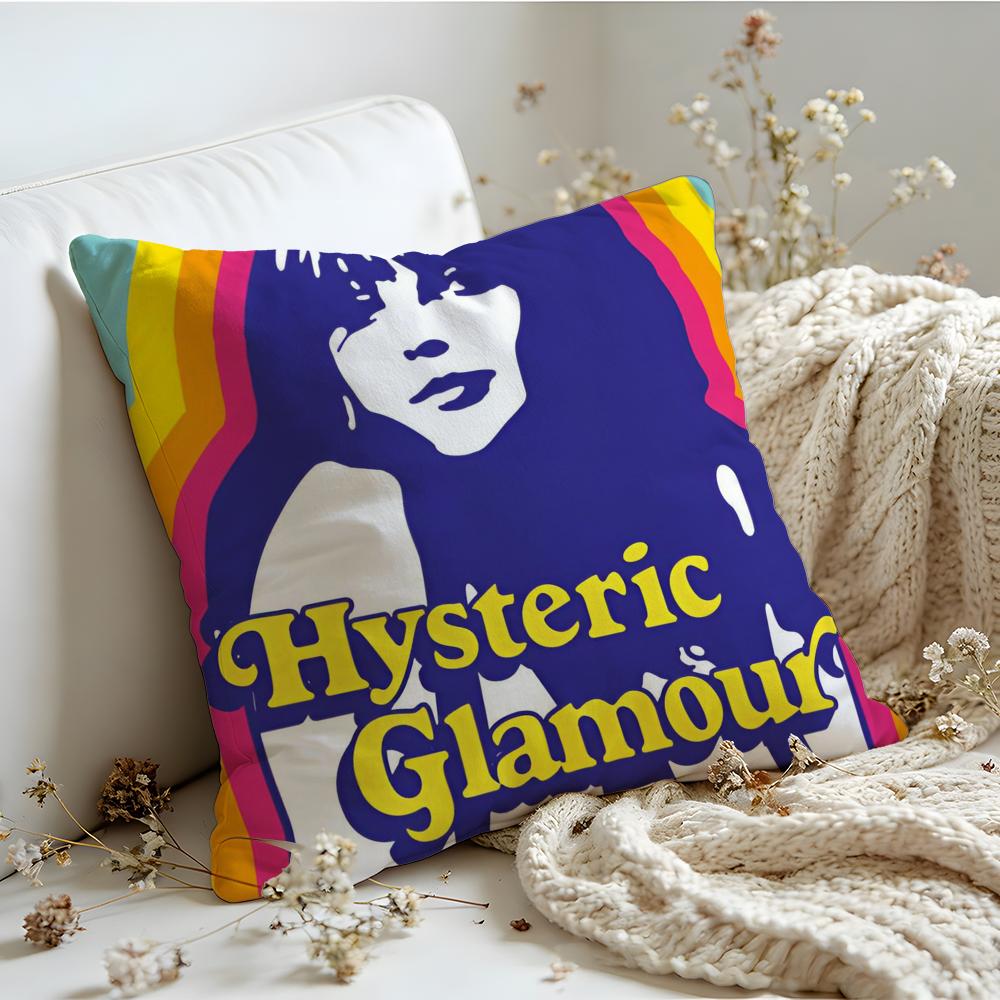 Cushion Cover Linen SkinFriendly Soft Decorative Case For Sofa Home Decor Cool HHysteric Glamour Girl Pillow cover