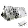 Outdoor Quick-Open Tent, Aluminum Foil Thermal Survival Blanket, Windproof Sleeping Bag for Camping, Hiking, and Travel
