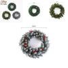 Festive 11.8-23.6in Snowy Red Ribbon Berries Pine Cone Christmas Wreath Xmas Gift