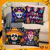 Halloween Festival Decoration Living Room Sofa Cushion Pillow Cover Offices Waist Pillow Cover (excluding Core)