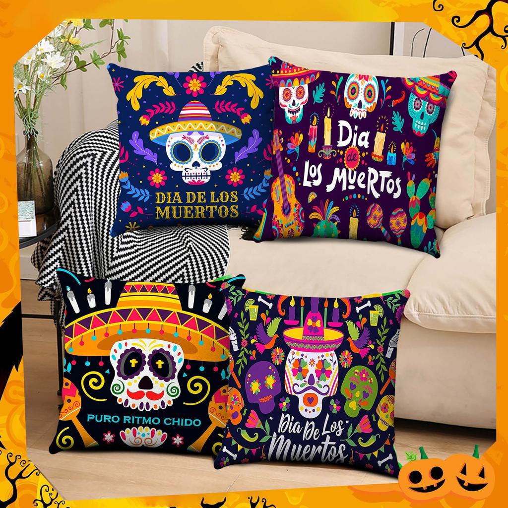 Halloween Festival Decoration Living Room Sofa Cushion Pillow Cover Offices Waist Pillow Cover (excluding Core)