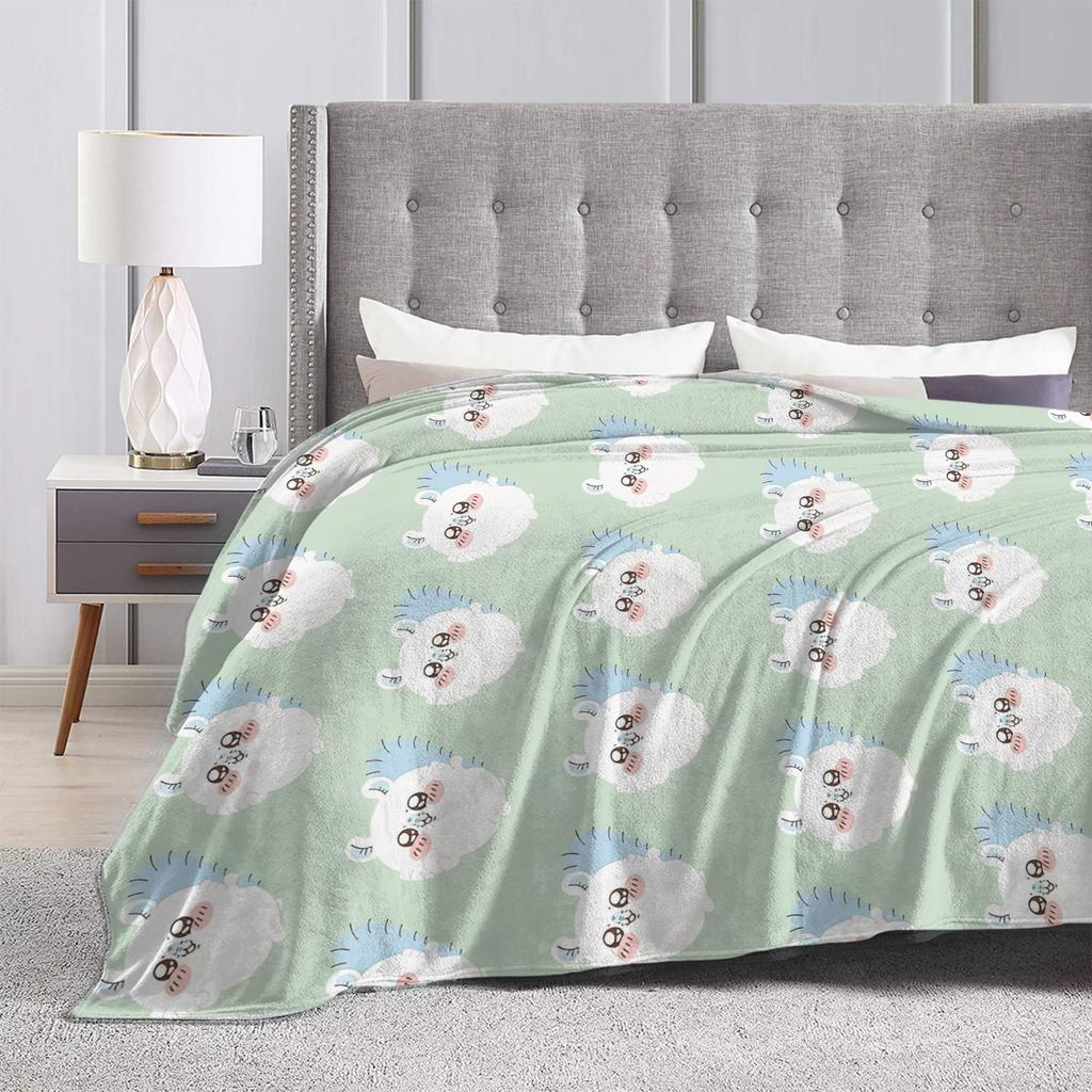 Cute Momonga C-Chiikawa Cartoon  Blankets Flannel Print  Multi-function Ultra-Soft Throw Blanket for Home Bedroom Rug Piece