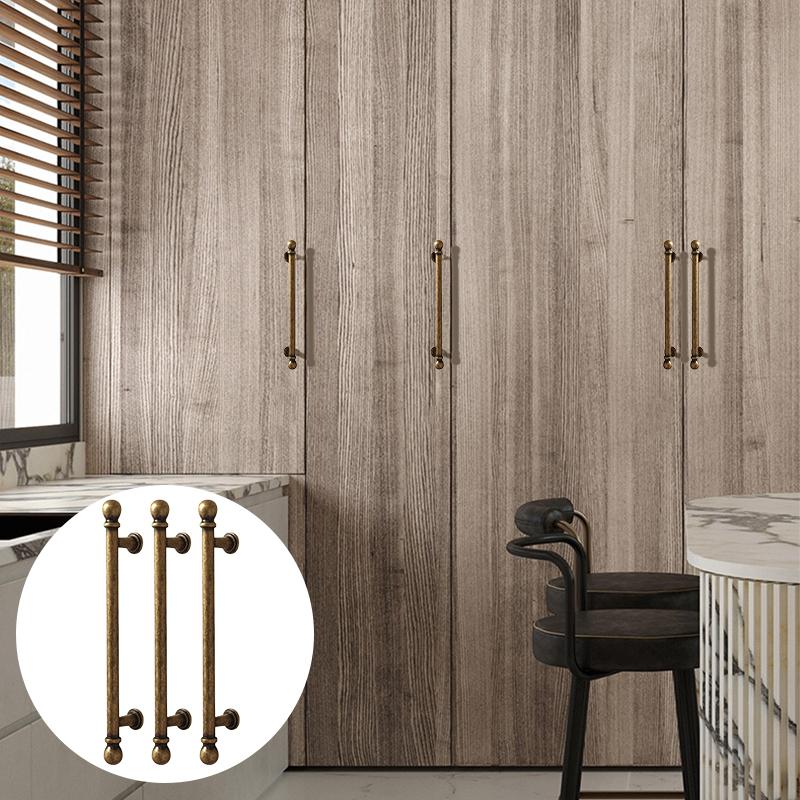 1PC Roll Plated Single Hole Handles Zinc Alloy Handle Heavy Duty Wardrobe Handles Solid Zinc Antique Brass Knobs